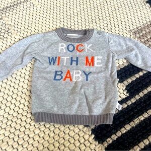 Adorable Rosie Pope Baby 12 M sweater “ Rock with me baby” EUC!